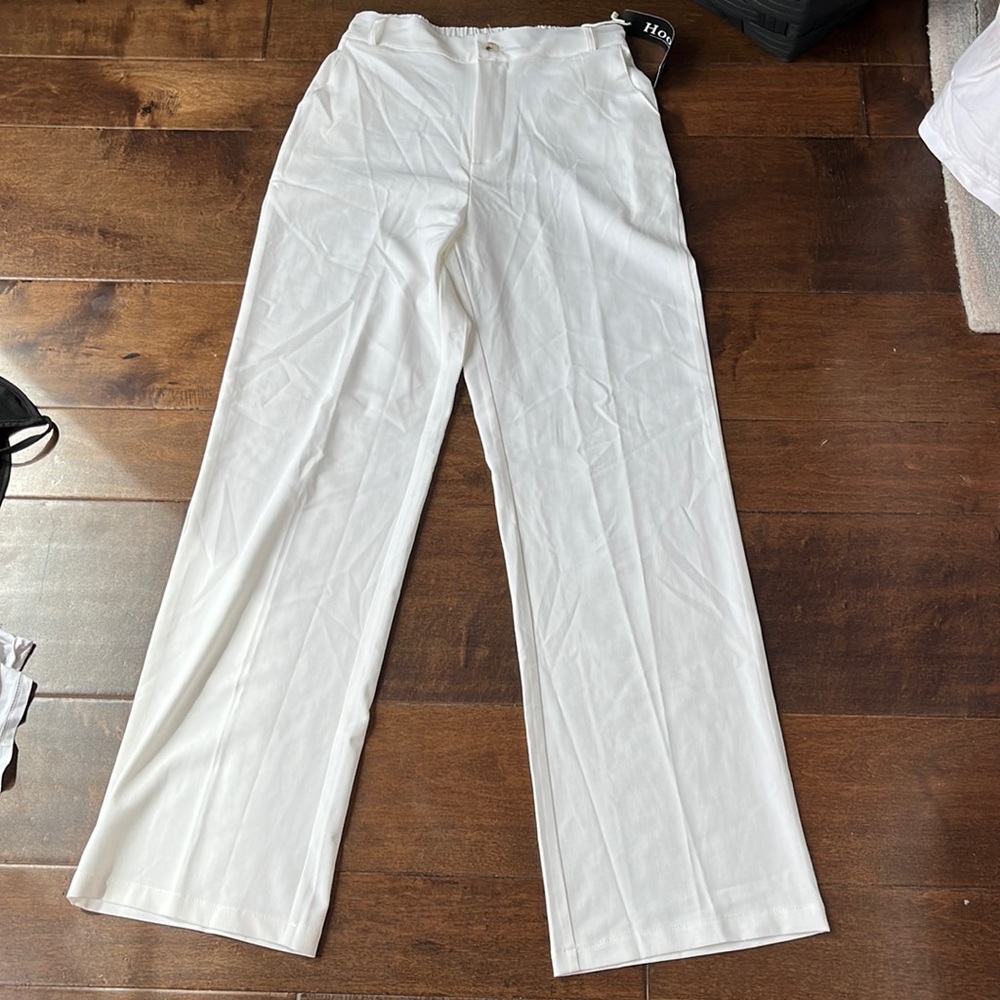🕊 White Flowy Pants